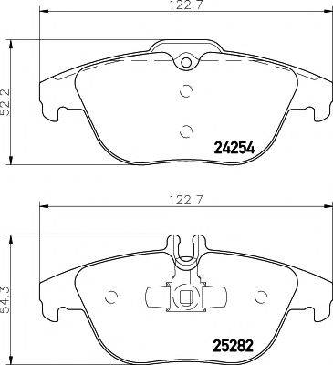 HELLA PAGID 8DB355016281 Комплект гальмівних колодок, дискове гальмо