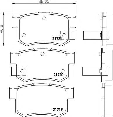 HELLA PAGID 8DB355016451 Комплект гальмівних колодок, дискове гальмо