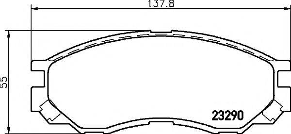 HELLA PAGID 8DB355017271 Комплект гальмівних колодок, дискове гальмо