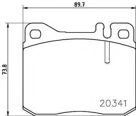 HELLA PAGID 8DB355017431 Комплект гальмівних колодок, дискове гальмо