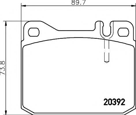 HELLA PAGID 8DB355017461 Комплект гальмівних колодок, дискове гальмо