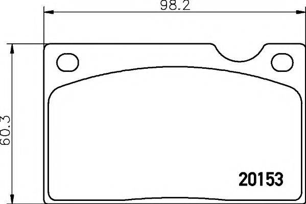 HELLA PAGID 8DB355018391 Комплект гальмівних колодок, дискове гальмо