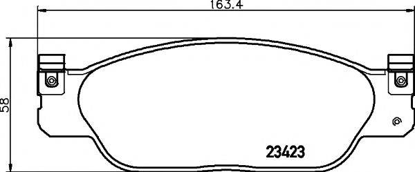 HELLA PAGID 8DB355018551 Комплект гальмівних колодок, дискове гальмо