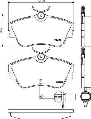 HELLA PAGID 8DB355018621 Комплект гальмівних колодок, дискове гальмо