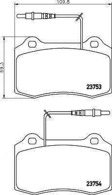 HELLA PAGID 8DB355018631 Комплект гальмівних колодок, дискове гальмо