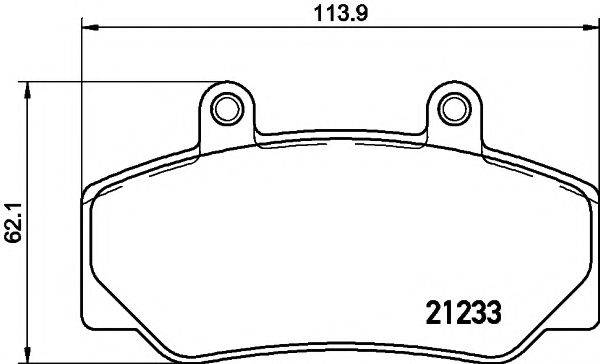 HELLA PAGID 8DB355019031 Комплект гальмівних колодок, дискове гальмо