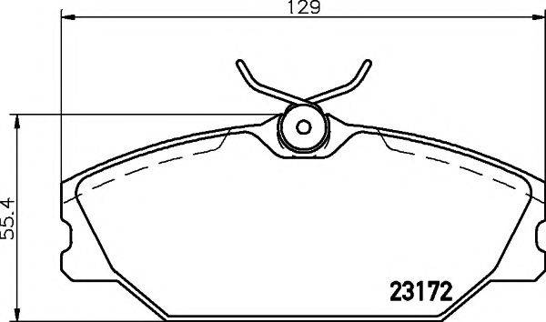 HELLA PAGID 8DB355019391 Комплект гальмівних колодок, дискове гальмо