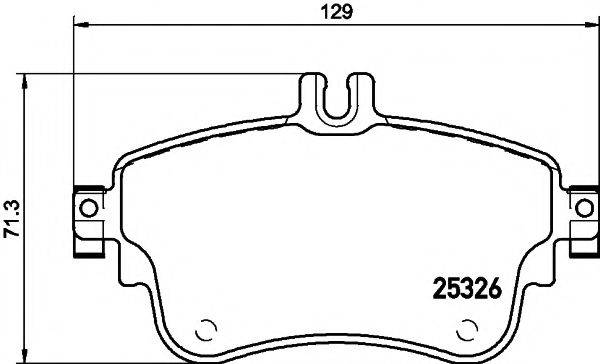 HELLA PAGID 8DB355019751 Комплект гальмівних колодок, дискове гальмо