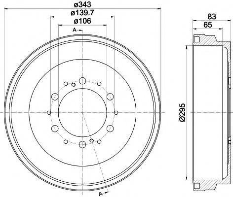 HELLA PAGID 8DT355301911 Гальмівний барабан