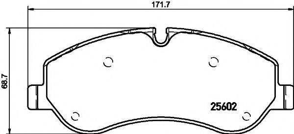 HELLA PAGID 8DB355020691 Комплект гальмівних колодок, дискове гальмо