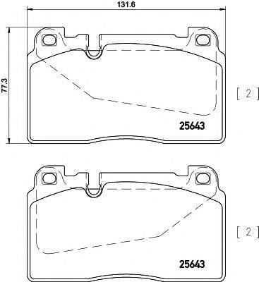 HELLA PAGID 8DB355020251 Комплект гальмівних колодок, дискове гальмо