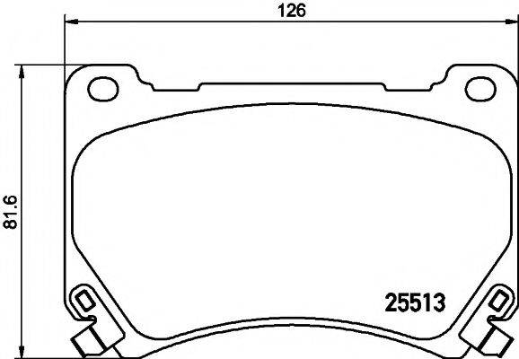 HELLA PAGID 8DB355020451 Комплект гальмівних колодок, дискове гальмо