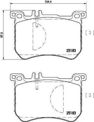 HELLA PAGID 8DB355020491 Комплект гальмівних колодок, дискове гальмо