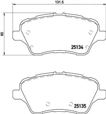 HELLA PAGID 8DB355020621 Комплект гальмівних колодок, дискове гальмо