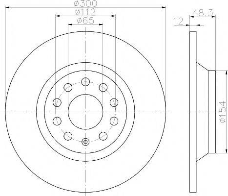 HELLA PAGID 8DD355119481 гальмівний диск