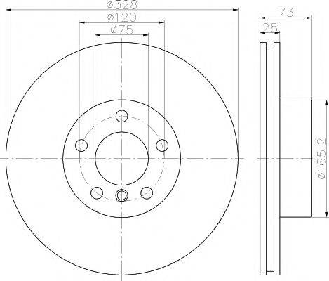 HELLA PAGID 8DD355119531 гальмівний диск