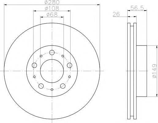 HELLA PAGID 8DD355102541 гальмівний диск