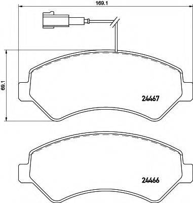 HELLA PAGID 8DB355021281 Комплект гальмівних колодок, дискове гальмо