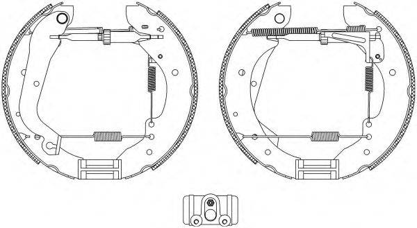 HELLA PAGID 8DB355004061 Комплект гальмівних колодок