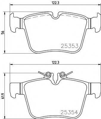 HELLA PAGID 8DB355021831 Комплект гальмівних колодок, дискове гальмо