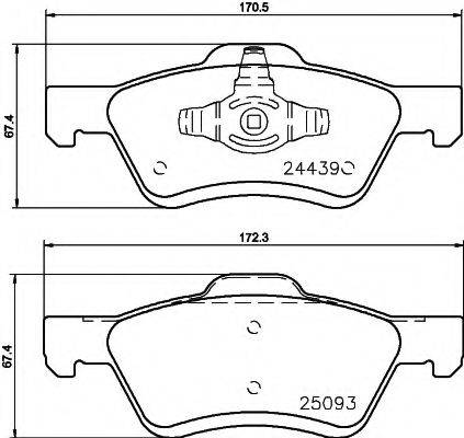 HELLA PAGID 8DB355014961 Комплект гальмівних колодок, дискове гальмо