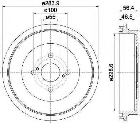 HELLA PAGID 8DT355302711 Гальмівний барабан