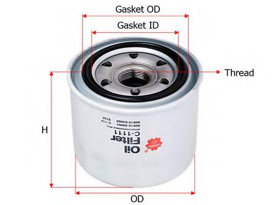 SAKURA AUTOMOTIVE C1111 Масляний фільтр