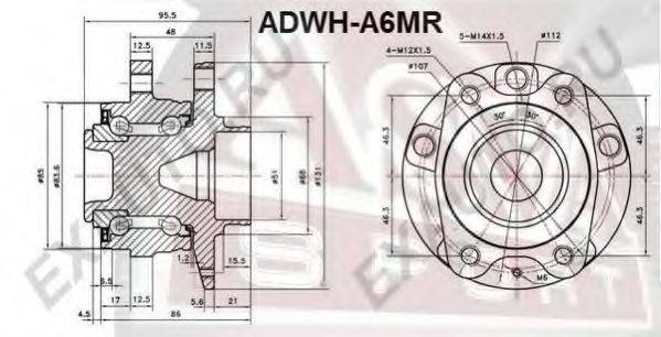 ASVA ADWHA6MR Маточина колеса