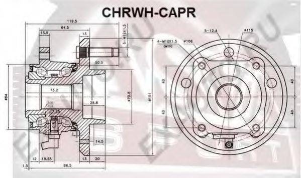 ASVA CHRWHCAPR Маточина колеса