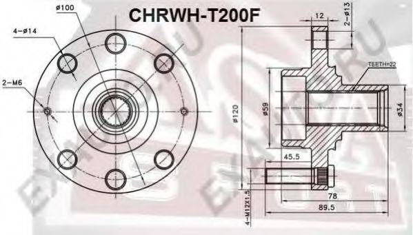 ASVA CHRWHT200F Маточина колеса