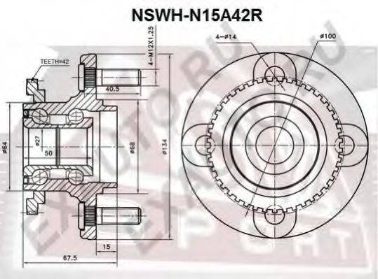 ASVA NSWHN15A42R Маточина колеса