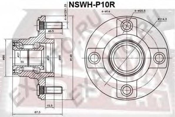 ASVA NSWHP10R Маточина колеса