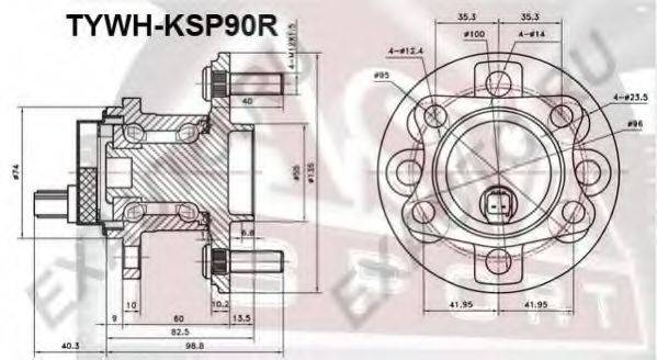 ASVA TYWHKSP90R Маточина колеса