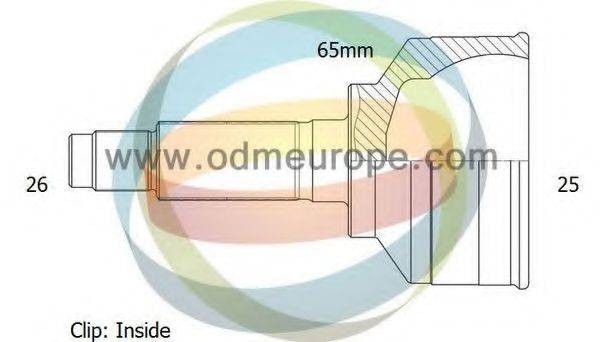 ODM-MULTIPARTS 12120494 Шарнірний комплект, приводний вал