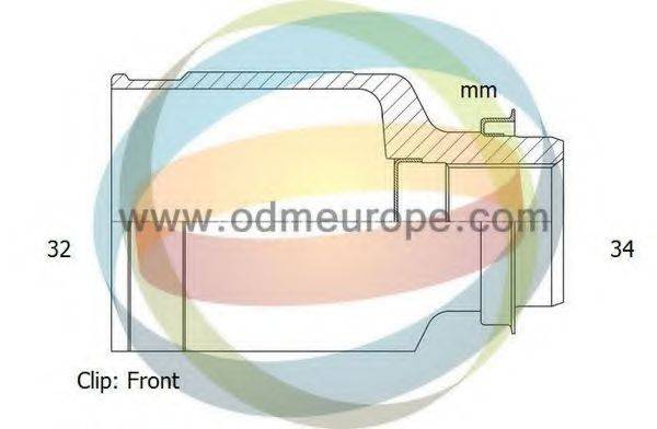 ODM-MULTIPARTS 14016019 Шарнірний комплект, приводний вал