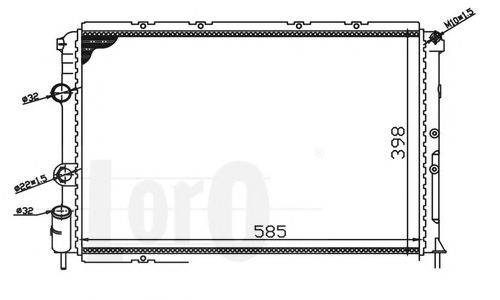 LORO 0420170013 Радіатор, охолодження двигуна