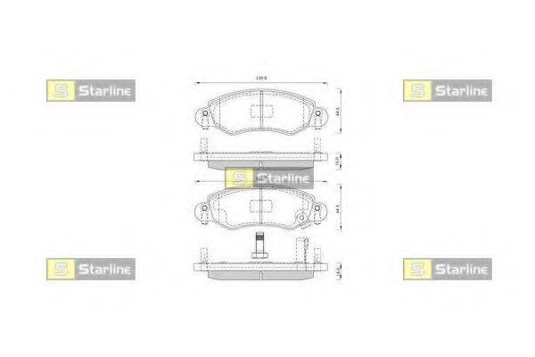 STARLINE BDS263 Комплект гальмівних колодок, дискове гальмо