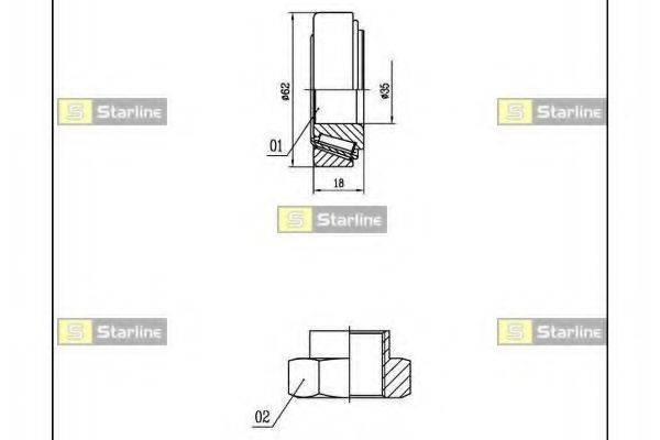 STARLINE LO01431 Комплект підшипника маточини колеса