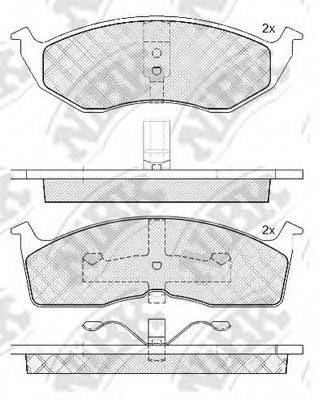 NIBK PN0110 Комплект гальмівних колодок, дискове гальмо