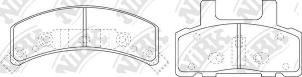 NIBK PN0308 Комплект гальмівних колодок, дискове гальмо