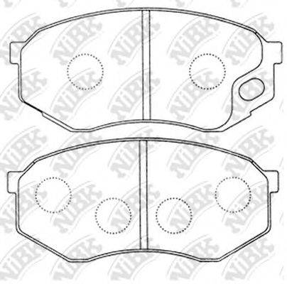 NIBK PN3349 Комплект гальмівних колодок, дискове гальмо