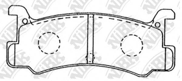 NIBK PN6353 Комплект гальмівних колодок, дискове гальмо