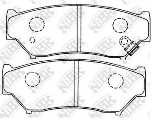 NIBK PN9301 Комплект гальмівних колодок, дискове гальмо