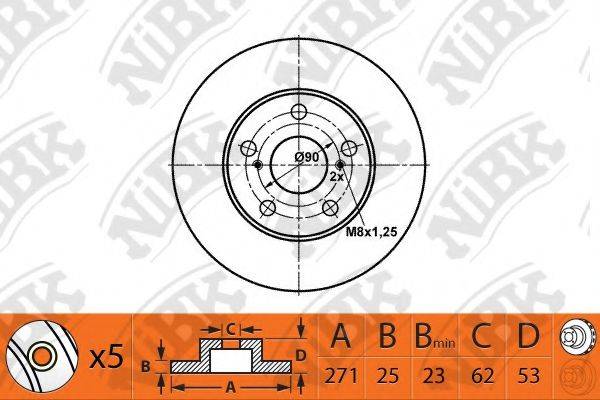 NIBK RN1461 гальмівний диск