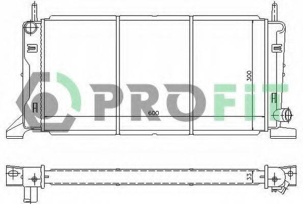 PROFIT PR2545A1 Радіатор, охолодження двигуна