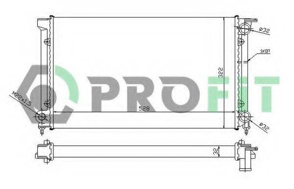 PROFIT PR9521A3 Радіатор, охолодження двигуна
