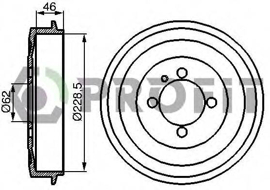 PROFIT 50200003 Гальмівний барабан