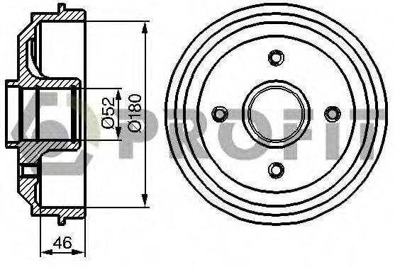 PROFIT 50200071 Гальмівний барабан