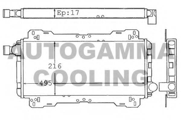 AUTOGAMMA 100335 Радіатор, охолодження двигуна