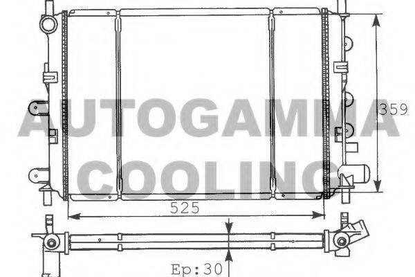 AUTOGAMMA 100347 Радіатор, охолодження двигуна